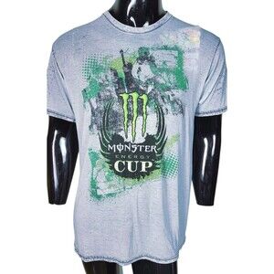 Vintage Y2K Monster Energy Short Sleeve Burnout Graphic T-Shirt Size M/L